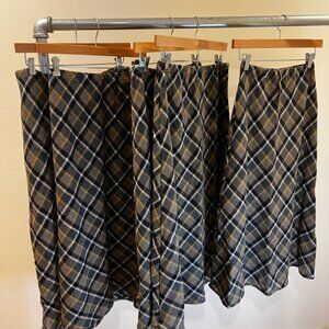 NWT CP Shades Tanya Skirt Wool Maxi Gray Yellow Plaid